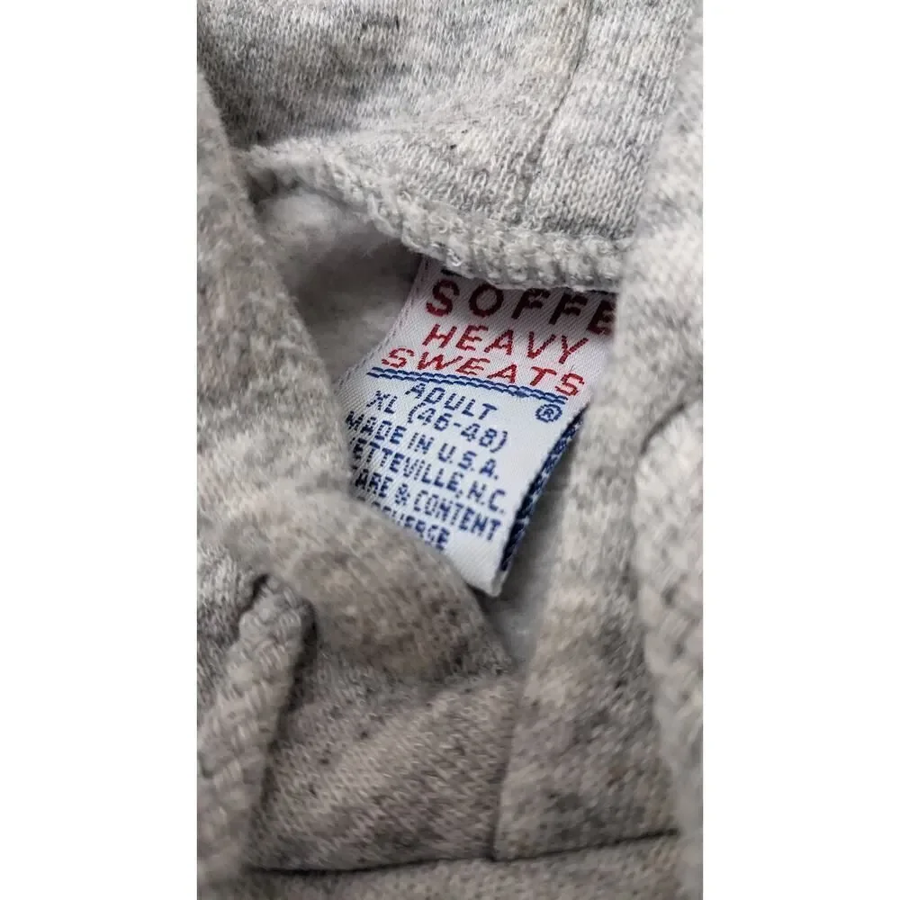 Vintage‎ Marines Soffe Heavy Sweats XL Hoodie USMC Gray USA Sweatshirt Pullover - Picture 4 of 8